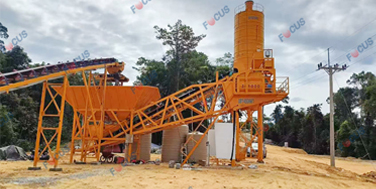 Centrale à béton mobile YHZS60 améliorée avec trémie : une efficacité accrue