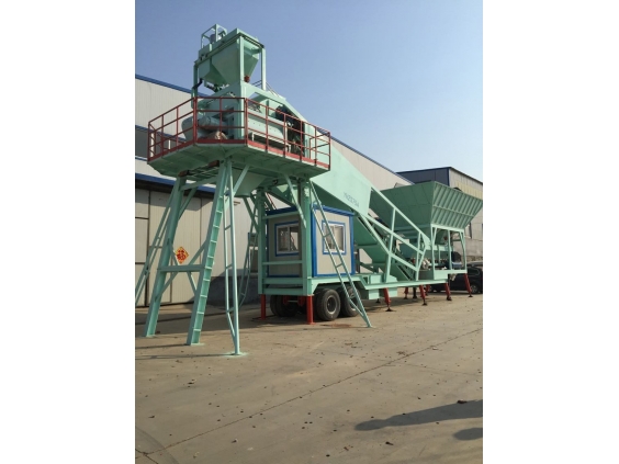 YHZS75 Mobile Concrete Mixing Plant Delivering To England